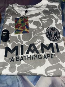 BAPE X INTER MIAMI WHITE BAPE TEE