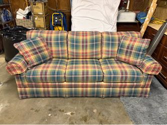 Sherrill plaid sleeper sofa