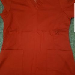 Scrub Top red size small