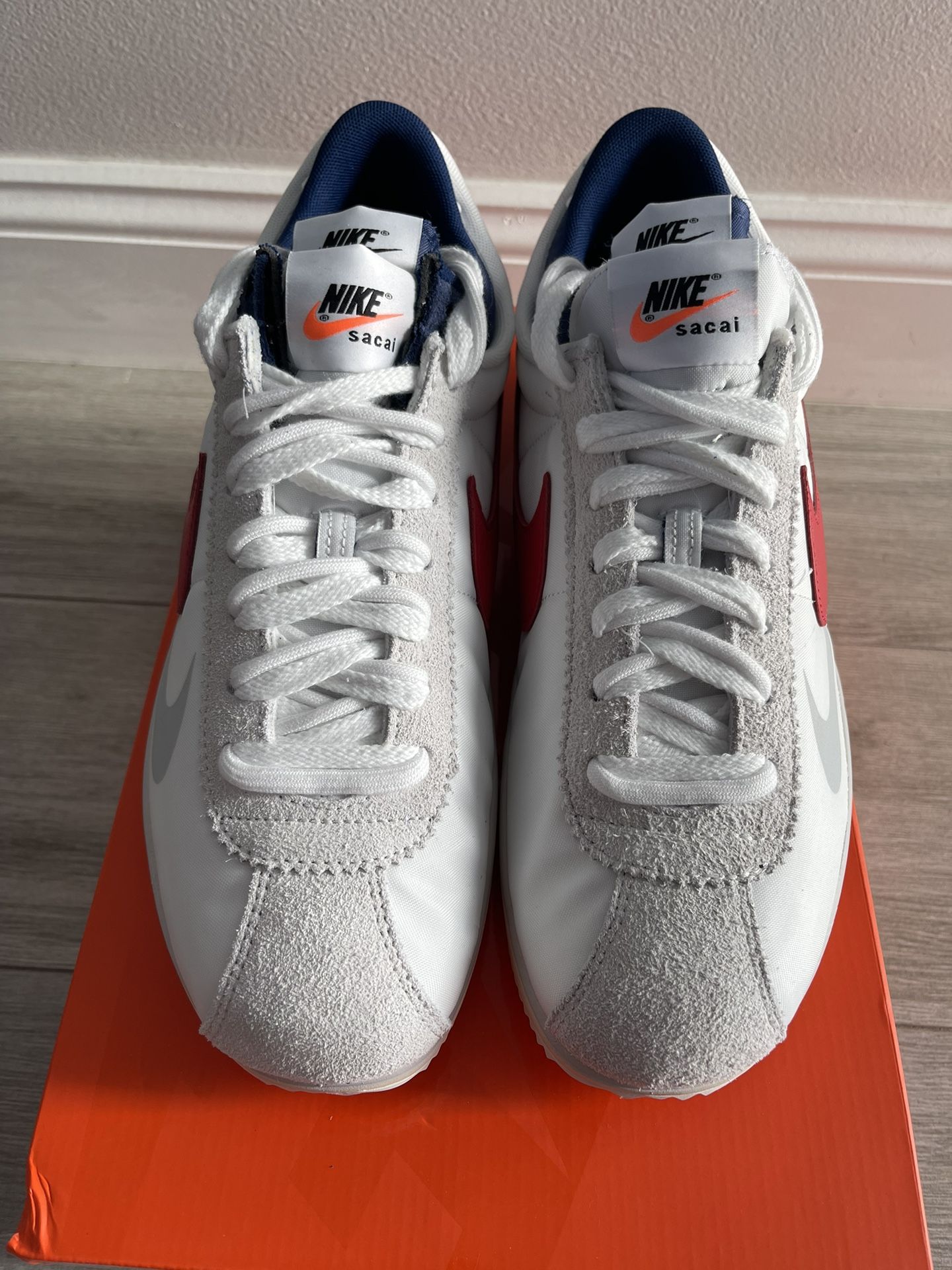 Sacai x Nike Cortez 4.0 White University Red Blue Light Cream DQ0581-100 US 12 ee249a46-3eff-4517-b1b2-  main image 3