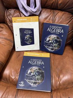 Masterbooks Elementary Algebra Textbook, Teacher’s Guide and Solutions Manual, brand new