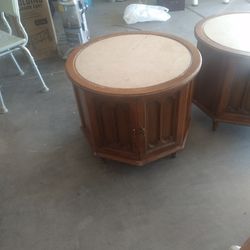 Antique Gothic Revival End Tables