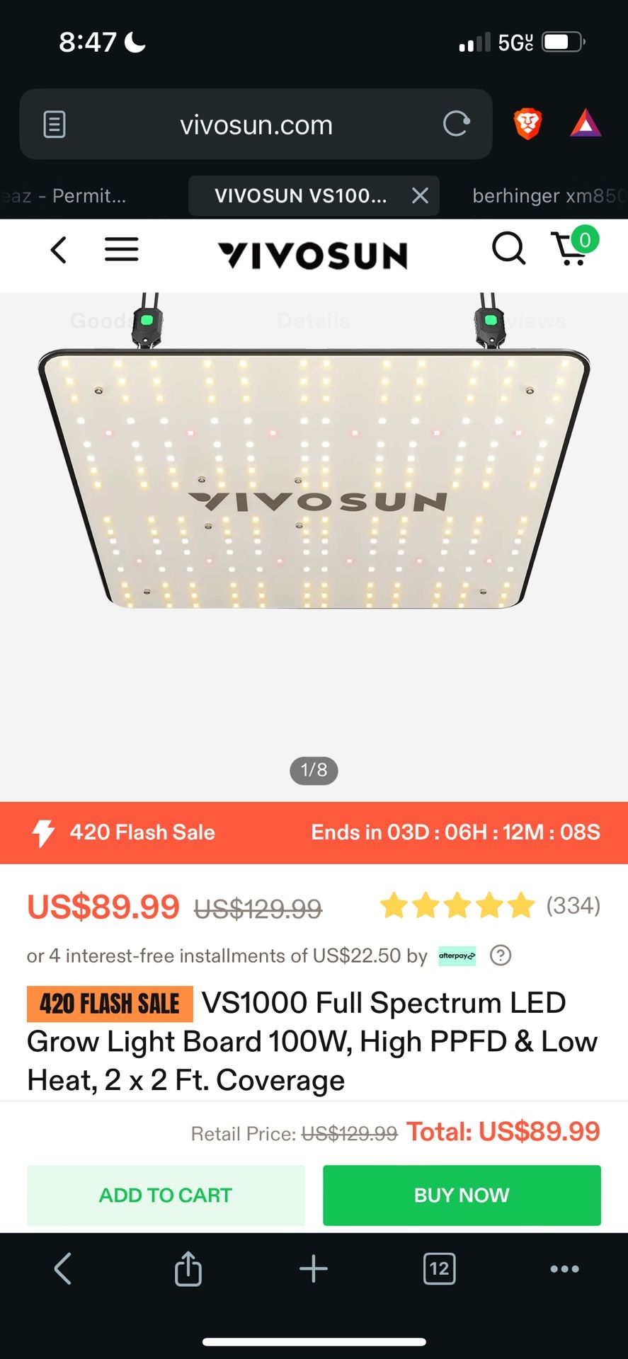 Vivosun Grow light (2 Pack)