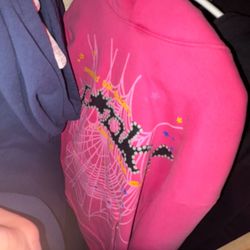 pink sp5der hoodie