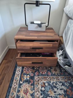Maibritt 2-Drawer Nightstand with Metal Legs