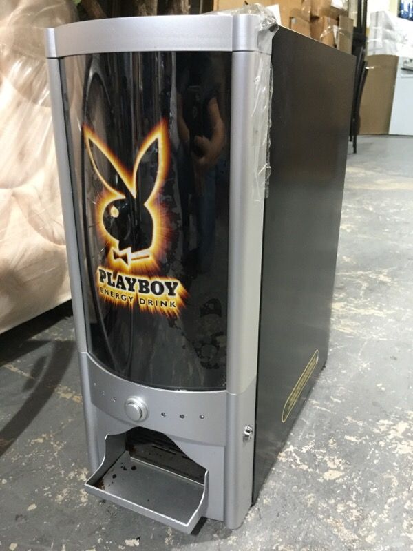 PLAYBOY Energy drink dispenser! Will get your energy drinks ice cold! This machine could be a great Money Maker for someone in the right place!