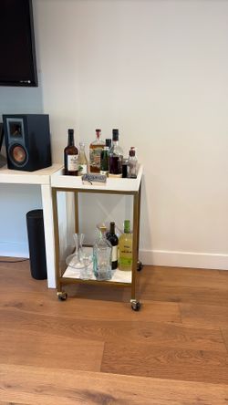Bar cart with wheels
