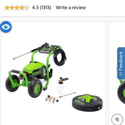 Greenworks 3000 PSI Electric Pressure Washer Combo Kit