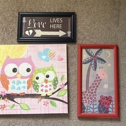 Set of 3 Decorative Wall Art Pieces