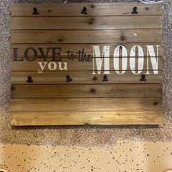 Wooden Sign With Clips