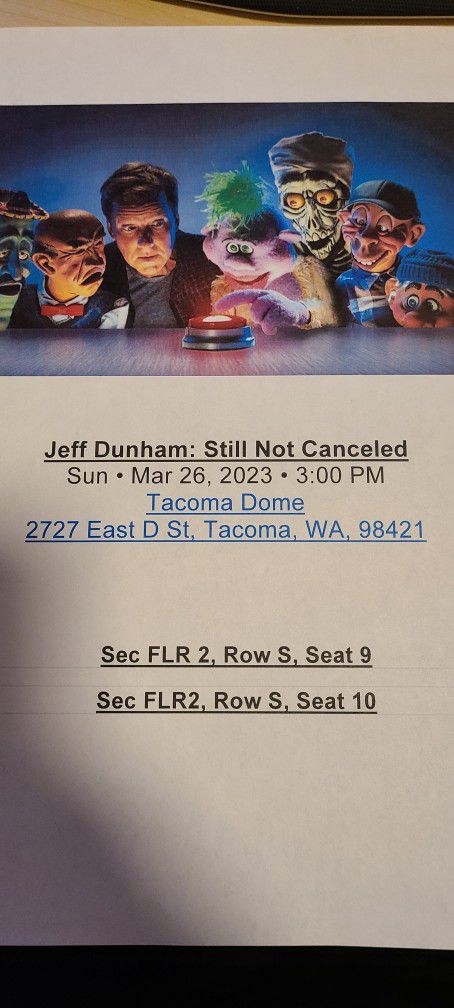 Jeff Dunham Still Not Canceled Tour