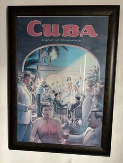 Cuba framed poster