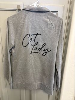 Cat Lady Box Full Zip Lightweight Jacket NWOT