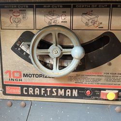 Craftsman 10inch Table Saw 
