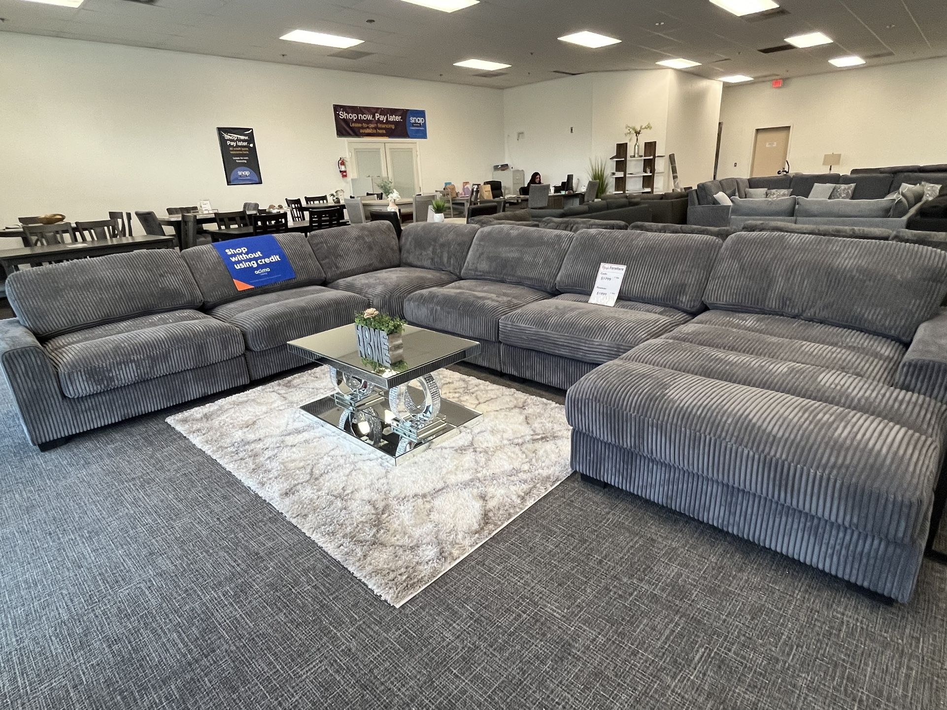 Huge 6 Pc Sofa Sectional Couch Set W/ Chaise/$10 EZ Down Payment Options