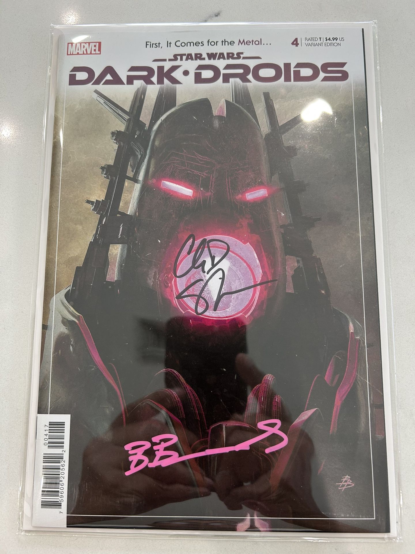 Star Wars: Dark Droids #4 1:50 Variant Double signed by Charles Soule and Bjorn Barends with COA