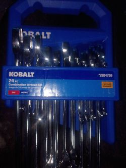 kobalt 24 pc SAE & metric combo wrench set