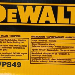 Dewalt DWP849 Polisher 