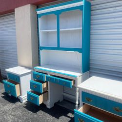 Custom Painted Vintage Bassett Furniture Set 