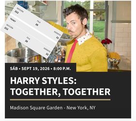 Harry Styles Concert Tickets – MSG Sept 19, 2026