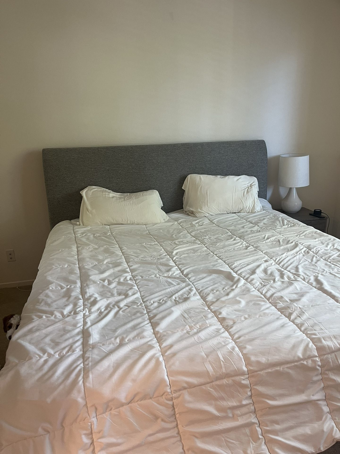 King Casper Mattress, Bed Frame And Night stand