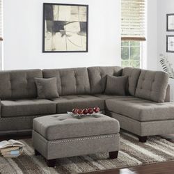 New Sectional Sofa Couch Ottoman 