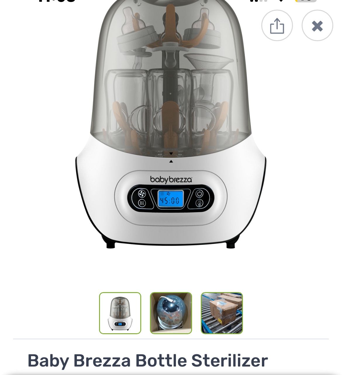 Baby Brezza Bottle Sterilizer And Dryer