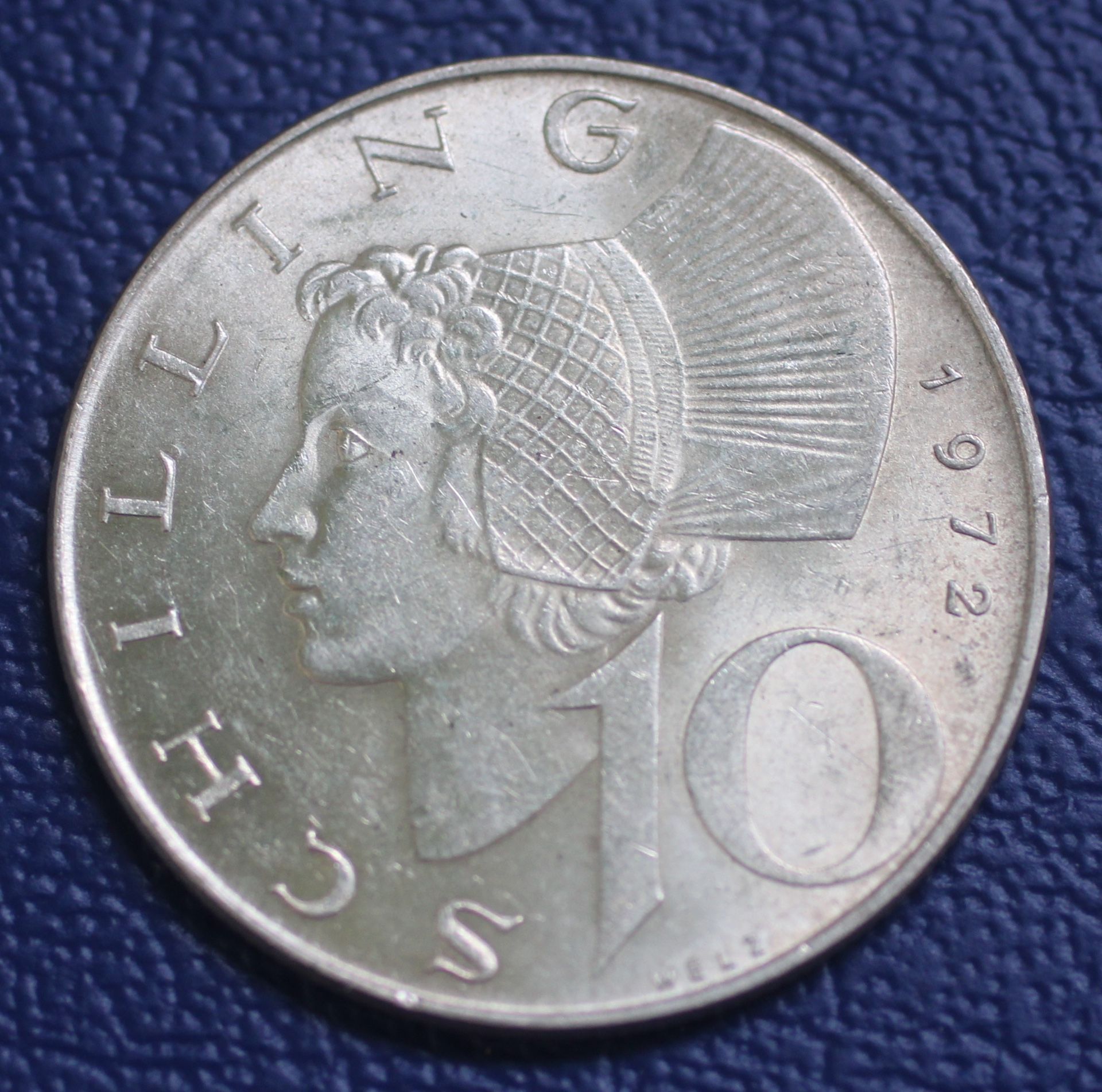 1972 Austria 10 Schilling Silver Coin
