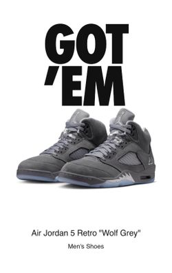 $400 Nike Air Jordan 5 Retro Wolf Grey