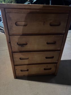 Tall wood dresser