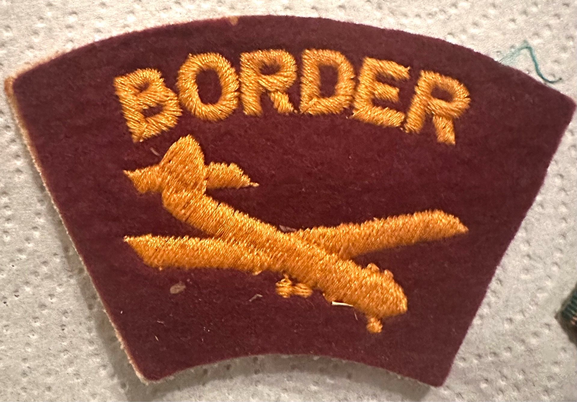 Vintage Border Regiment Glider Pilot Shoulder Patch