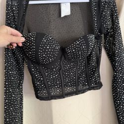 Rhinestone Cute Top Brand New With Tag L