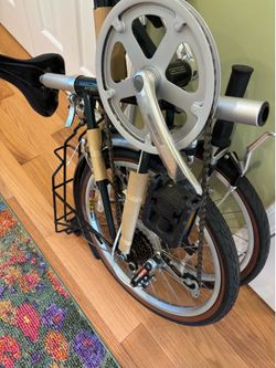 Folding bicycle Chromoly 4130  black and silver