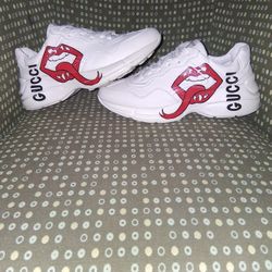 Gucci Leather Rython Dirty Mouth Sneakers Size 10