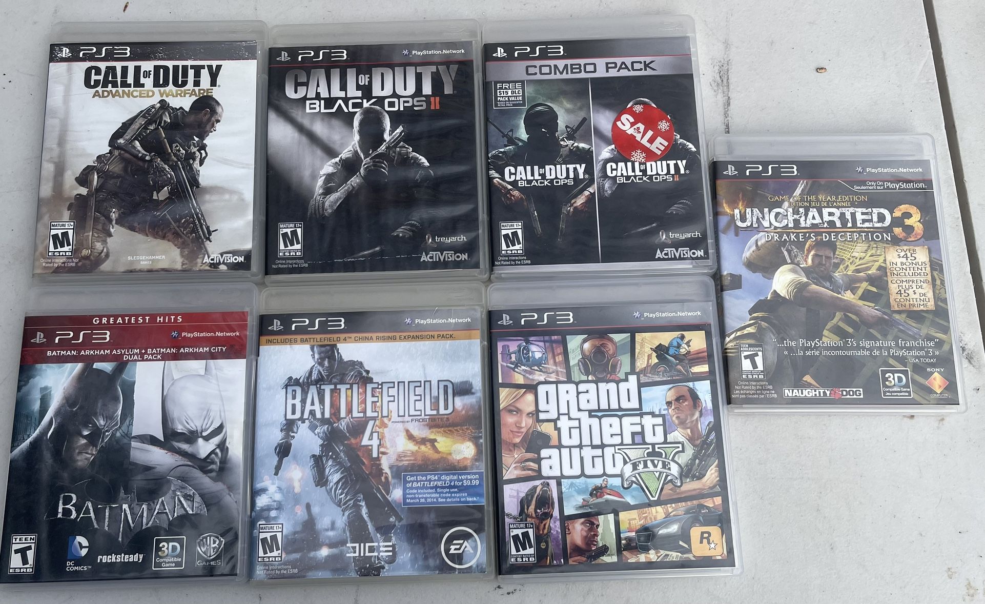 PS3 Game Bundle - 8 Games Total