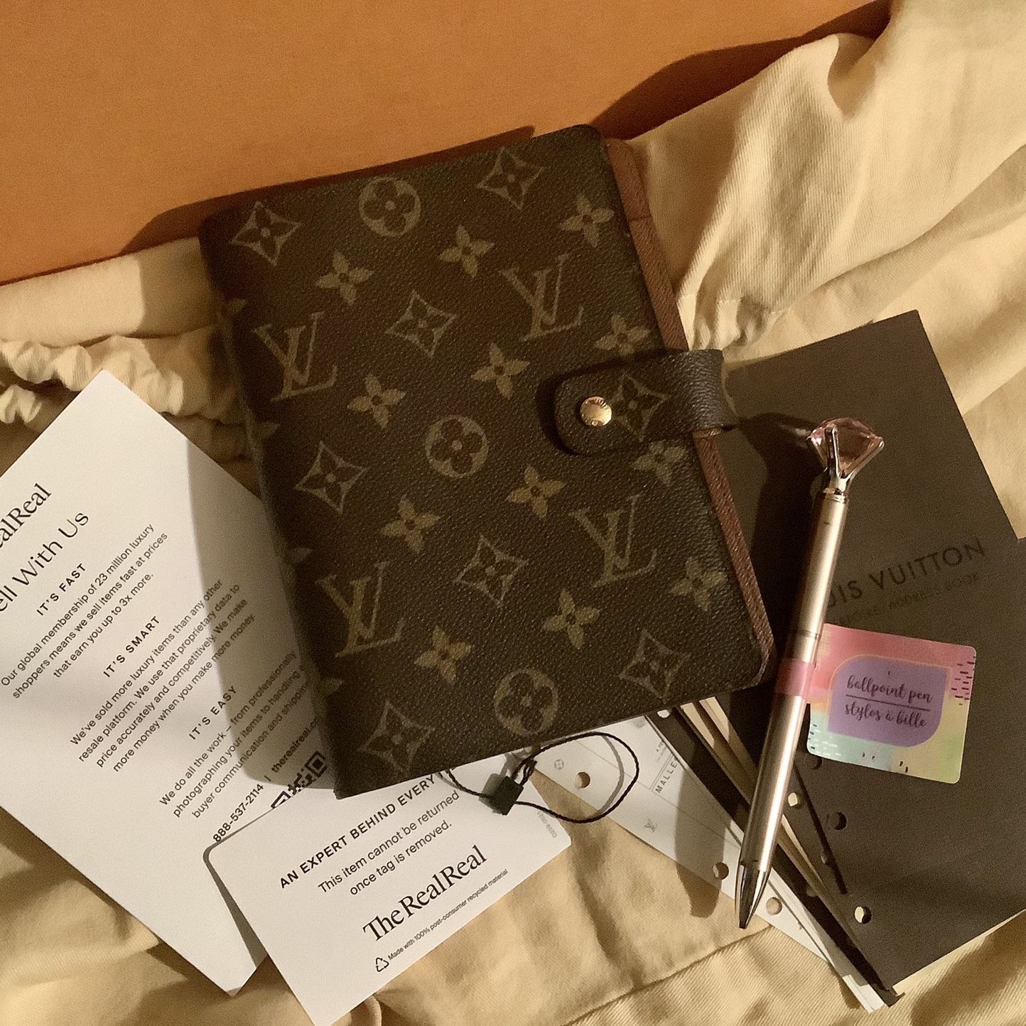 Louis Vuitton, Damier Brown PM Agenda Small With Planner Paper Notebook  Refill From LV for Sale in Fairfax, VA - OfferUp