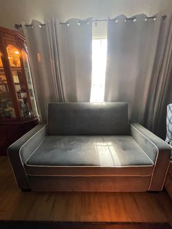 Gray blue Small couch/guest bed