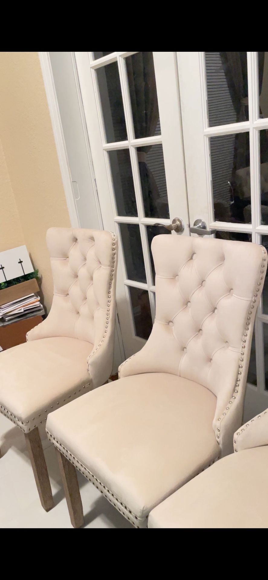 Beige Dining Chairs – Set of 6