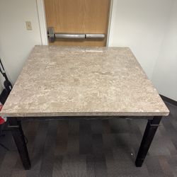 Square Faux Marble Dining Table