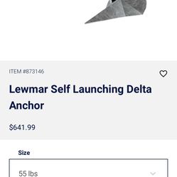 Lewmar Self Launching Delta Anchor 