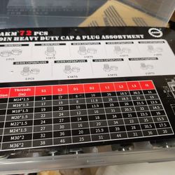 VEVOR 72 PCS ORFS Hydraulic Fittings, O Ring Face Seal Fitting Kit, Hydraulic Hose Tube and Pipe Fittings, Cap and Plug Set for Hydraulics, O Ring Ass