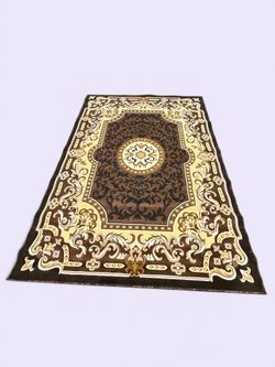 8x10 Brown & Cream Area Rug | Warehouse Moving Sale