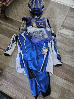 BRAND NEW Motorcross Gear - Helmet Shirt Skeleton And Pants