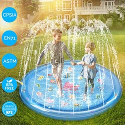 Big size 68” Adjustable Height Sprinkler Splash Pad. New in box.