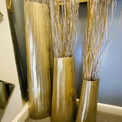 Gold Metal Vases 🔥