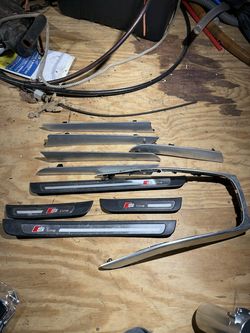 Audi A4 B8 S-line Interior Trim Set: Door Sills + Aluminum Inlays, 2012