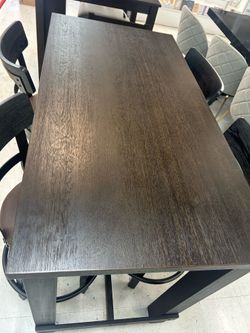 5 piece counter table set with swivel stools