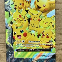 2021 Pokemon TCG Pikachu V-Union #SWSH141 Black Star Promo Holo Full Art