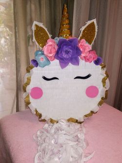 🦄💖Unicornio piñata grande decorativa🦄💖