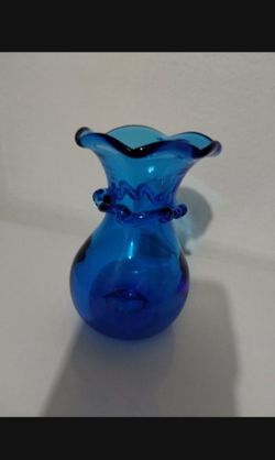 MID CENTURY MODERN BLOWN ART GLASS VASE